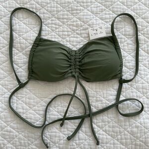 aerie Olive Bandeau Bikini Top